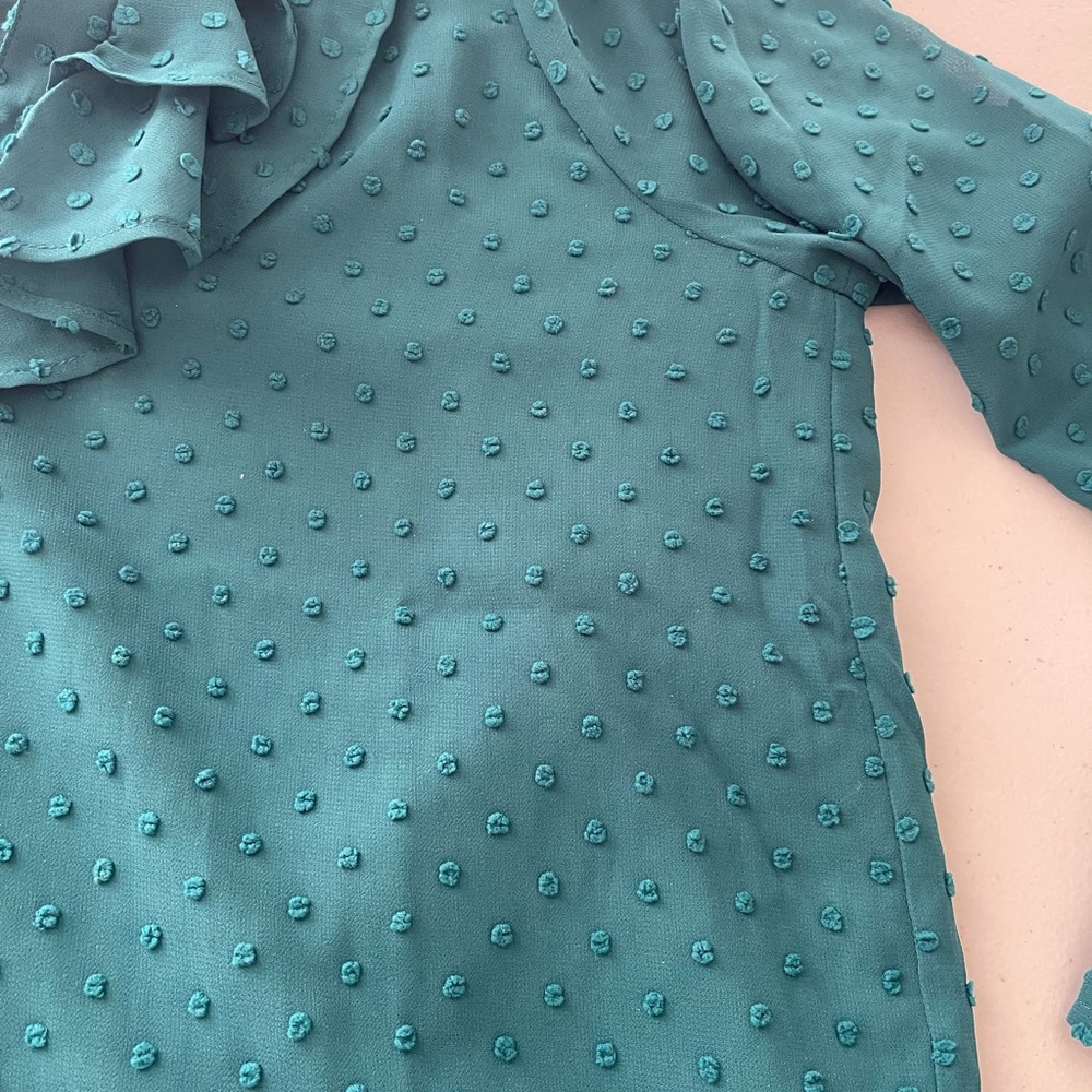 J. Crew Ruffled V-Neck Button Down Blouse Small - Picture 5 of 12